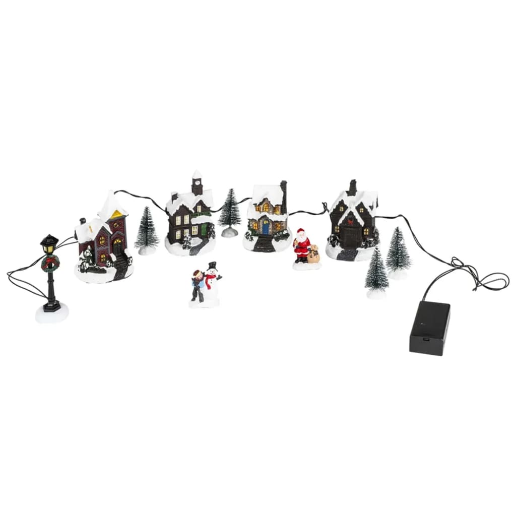 Adorno de escena de pueblo Navideño LED