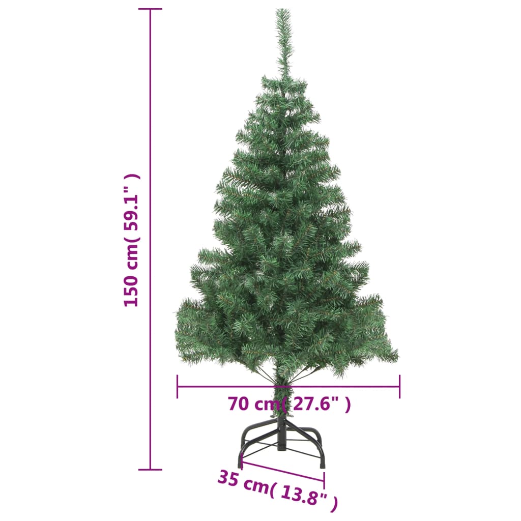 Árbol de Navidad artificial 380 ramas 150cm