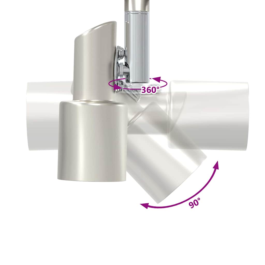 Foco de techo de acero - Níquel cepillado