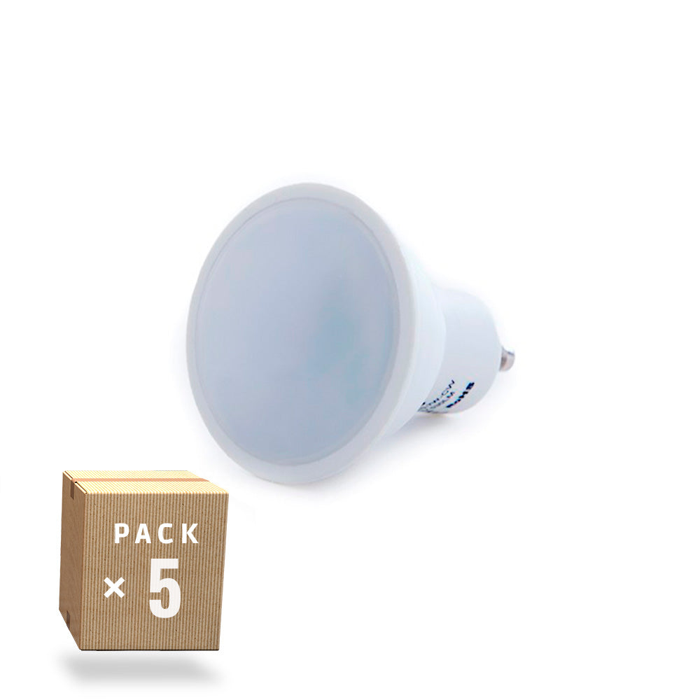 Pack 5 Bombillas LED GU10 6W 700Lm 6000ºK 40.000H