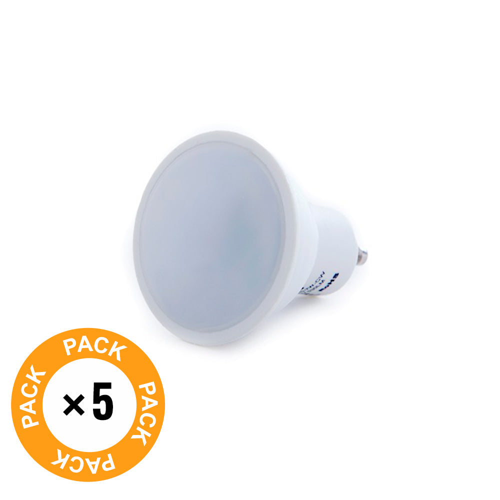 Pack 5 Bombillas LED GU10 6W 700Lm 6000ºK 40.000H