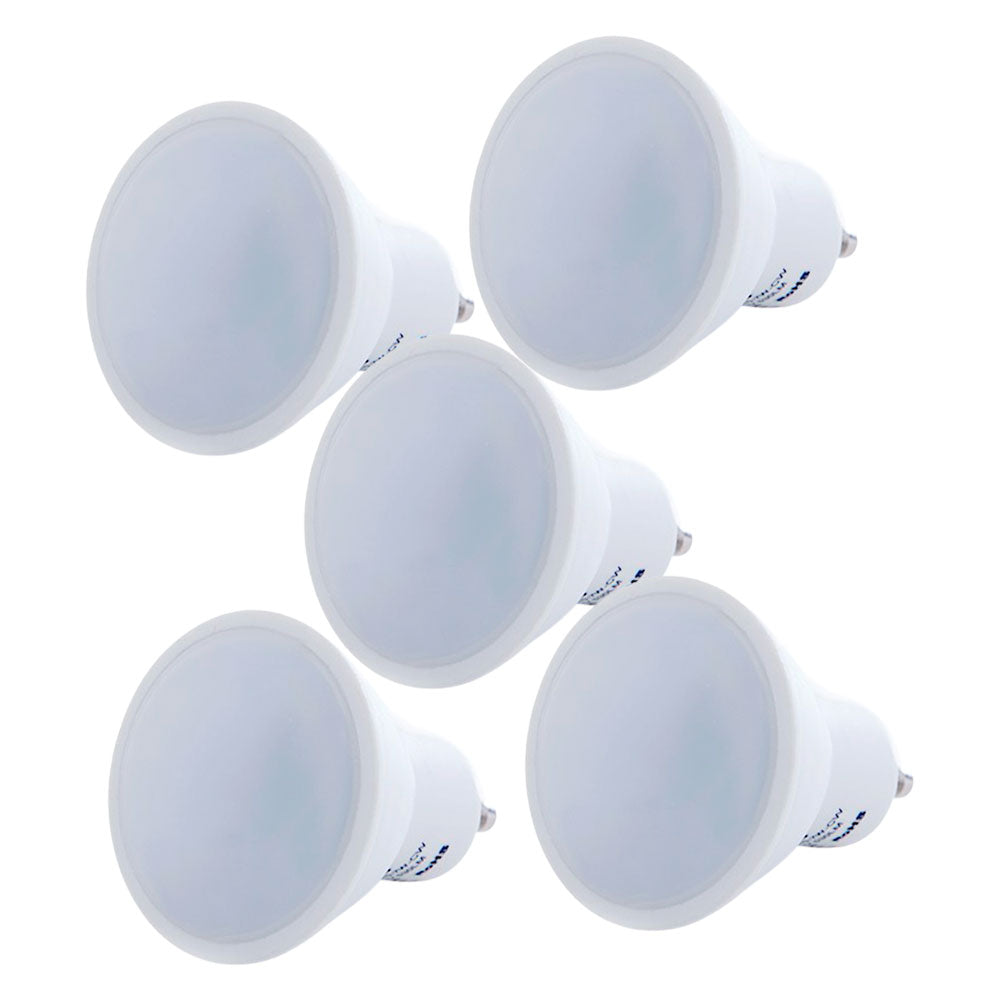 Pack 5 Bombillas LED GU10 6W 700Lm 6000ºK 40.000H
